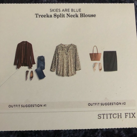 NWT Treeka split neck blouse M Stichfix - Picture 2 of 10